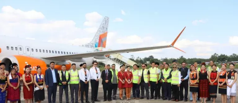 Dimapur airport पर CM नेफ्यू रियो ने नागालैंड थीम फ्लाइट का औपचारिक शुभारंभ किया