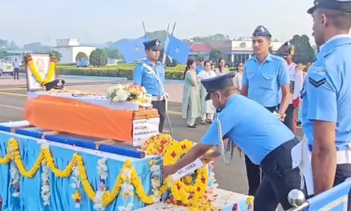 हिमाचल में IAF पायलट का सम्मानपूर्वक अंतिम संस्कार