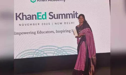 Khan Academy कॉन्फ्रेंस में करेपल्ली KGBV के स्पेशल ऑफिसर को सम्मानित किया गया