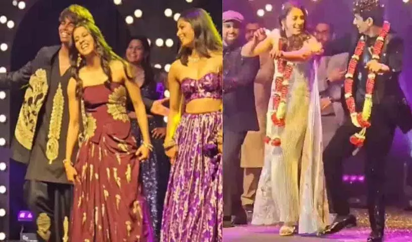 संगीत में Mandhana ने इम्प्रेस किया.. इंडियन क्रिकेटरों के डांस मूव्स हिट हैं..! संगीत में Mandhana ने इम्प्रेस किया.. इंडियन क्रिकेटरों के डांस मूव्स हिट हैं..!