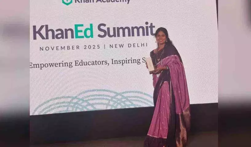 Khan Academy कॉन्फ्रेंस में करेपल्ली KGBV के स्पेशल ऑफिसर को सम्मानित किया गया Khan Academy कॉन्फ्रेंस में करेपल्ली KGBV के स्पेशल ऑफिसर को सम्मानित किया गया