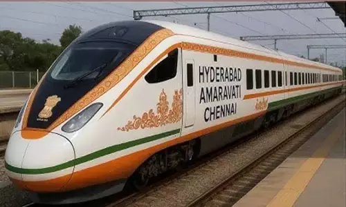Chennai-हैदराबाद बुलेट ट्रेन प्रोजेक्ट शुरू होने के बाद यात्रा का समय 12 घंटे से घटकर 2.20 घंटे हो जाएगा Chennai-हैदराबाद बुलेट ट्रेन प्रोजेक्ट शुरू होने के बाद यात्रा का समय 12 घंटे से घटकर 2.20 घंटे हो जाएगा