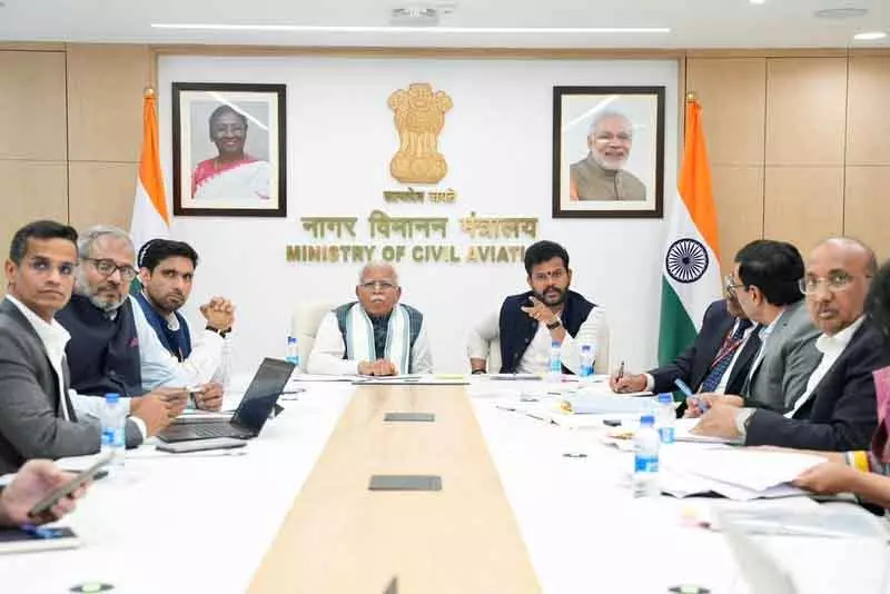 खट्टर और नागरिक उड्डयन मंत्री ने Karnal में हवाई संपर्क बढ़ाने पर चर्चा की खट्टर और नागरिक उड्डयन मंत्री ने Karnal में हवाई संपर्क बढ़ाने पर चर्चा की