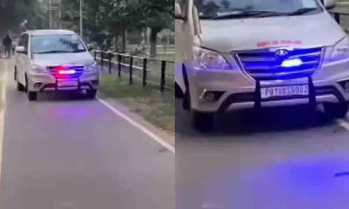Chandigarh में रेड लाइट उल्लंघन, सरकार की गाड़ी भी नहीं बची