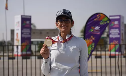 KIUG 2025: साइकिलिस्ट मीनाक्षी ने गेम्स का पहला गोल्ड जीता KIUG 2025: साइकिलिस्ट मीनाक्षी ने गेम्स का पहला गोल्ड जीता