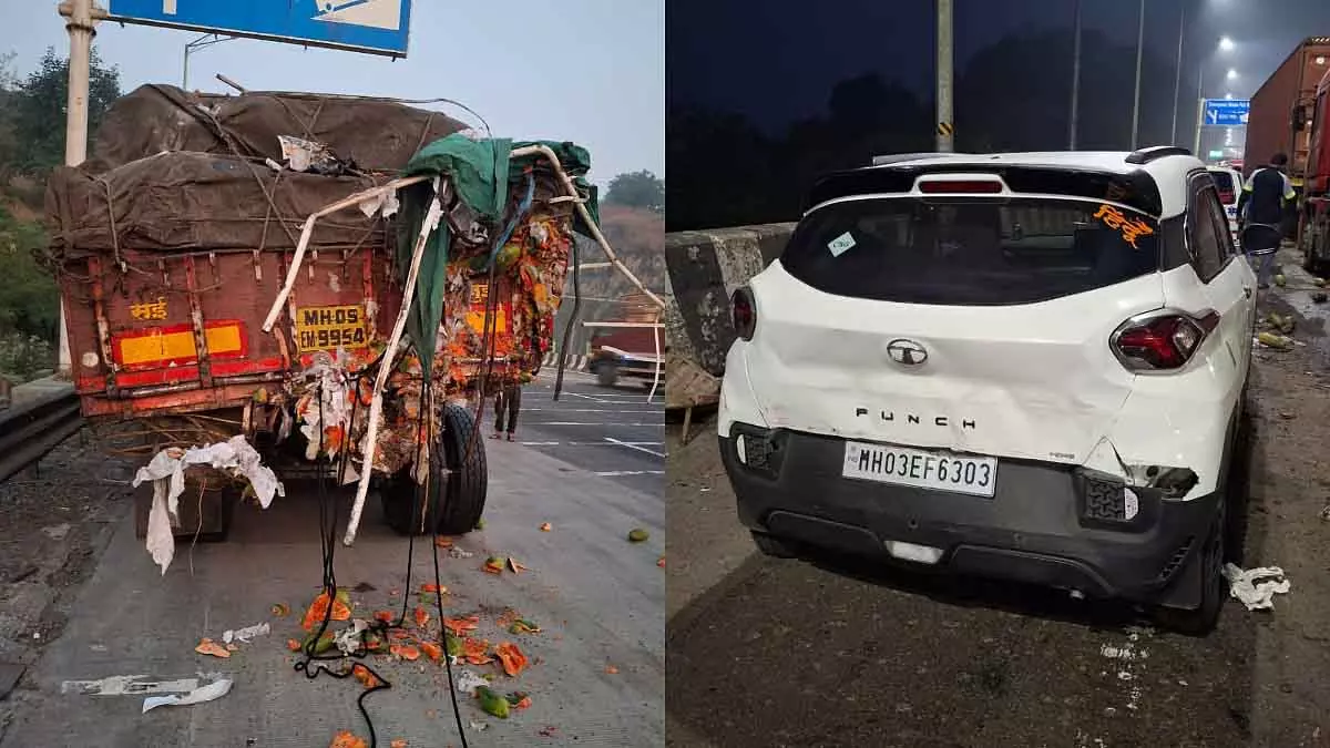 Mumbai-Pune एक्सप्रेसवे पर चार गाड़ियों की टक्कर में 1 की मौत, 2 घायल Mumbai-Pune एक्सप्रेसवे पर चार गाड़ियों की टक्कर में 1 की मौत, 2 घायल