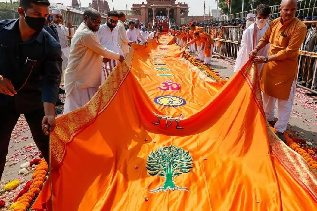 रामनगरी अयोध्या में समारोह से पहले ‘धर्म ध्वजा’ की झलक वायरल रामनगरी अयोध्या में समारोह से पहले ‘धर्म ध्वजा’ की झलक वायरल