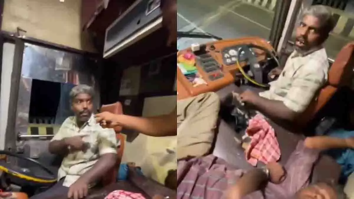 Bengaluru जा रहे बस ड्राइवर पर नशे में धुत होने का आरोप Bengaluru जा रहे बस ड्राइवर पर नशे में धुत होने का आरोप