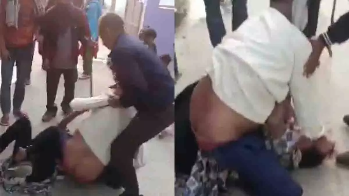 Aligarh में पति और देवर ने महिला को बेरहमी से पीटा Aligarh में पति और देवर ने महिला को बेरहमी से पीटा