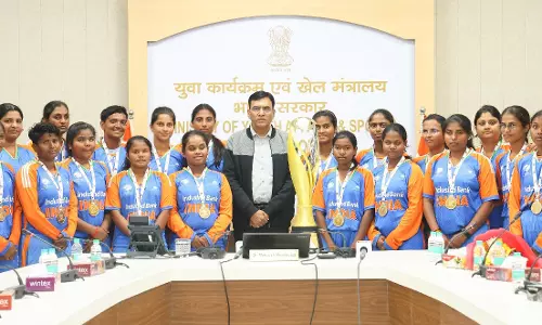 वर्ल्ड कप जीतने वाली ब्लाइंड महिला क्रिकेटर पूरे देश के लिए प्रेरणा हैं: खेल मंत्री वर्ल्ड कप जीतने वाली ब्लाइंड महिला क्रिकेटर पूरे देश के लिए प्रेरणा हैं: खेल मंत्री