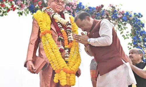 CM साय ने डॉ भीमराव अंबेडकर की प्रतिमा पर किया माल्यार्पण