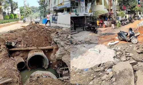 Jubilee Hills कॉलोनियों में सड़क और अंडरग्राउंड ड्रेनेज के काम से रोज़मर्रा की ज़िंदगी में रुकावट Jubilee Hills कॉलोनियों में सड़क और अंडरग्राउंड ड्रेनेज के काम से रोज़मर्रा की ज़िंदगी में रुकावट