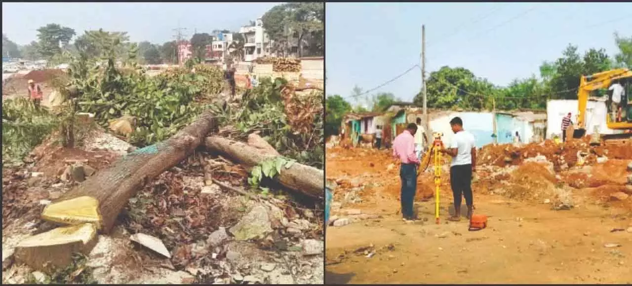 सड़क निर्माण के दौरान पेड़ों की कटाई न करने के पहले के आश्वासन के बावजूद सलिया साही में पेड़ों की कटाई शुरू सड़क निर्माण के दौरान पेड़ों की कटाई न करने के पहले के आश्वासन के बावजूद सलिया साही में पेड़ों की कटाई शुरू