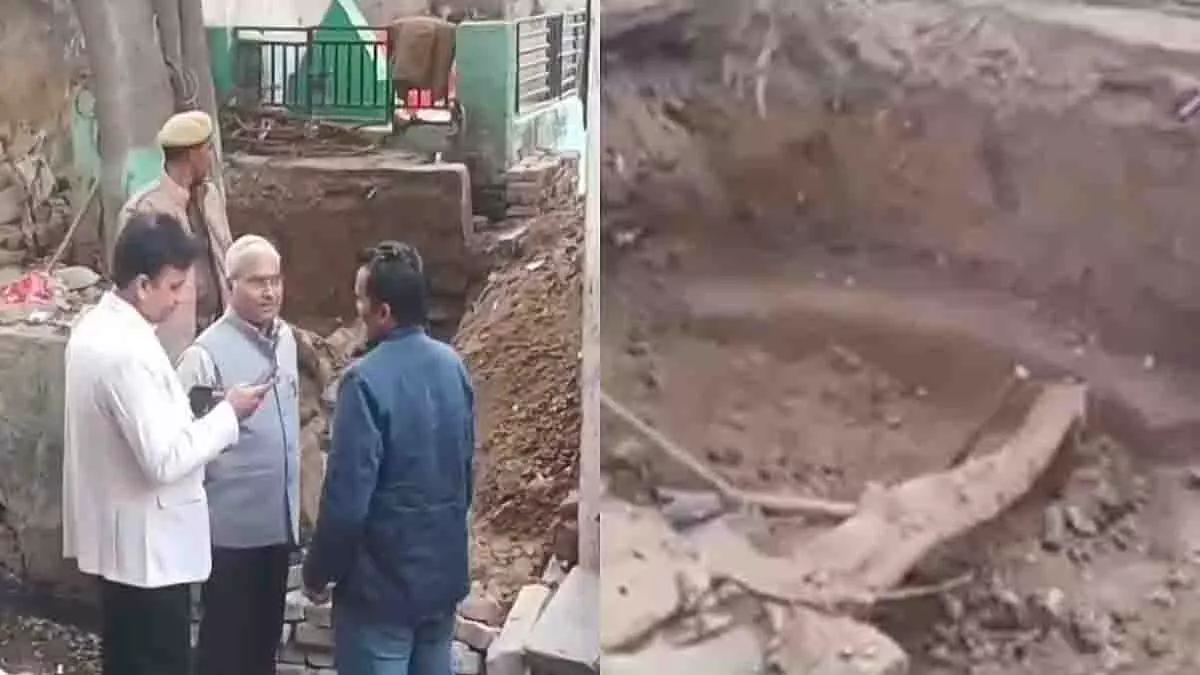 Sambhal में 46 साल पुराने बंद कुएं की खुदाई शुरू Sambhal में 46 साल पुराने बंद कुएं की खुदाई शुरू
