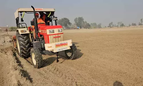 Jalandhar: 50 फीट गहरा गड्ढा समतल हुआ, मंडी में गेहूं की बुआई शुरू