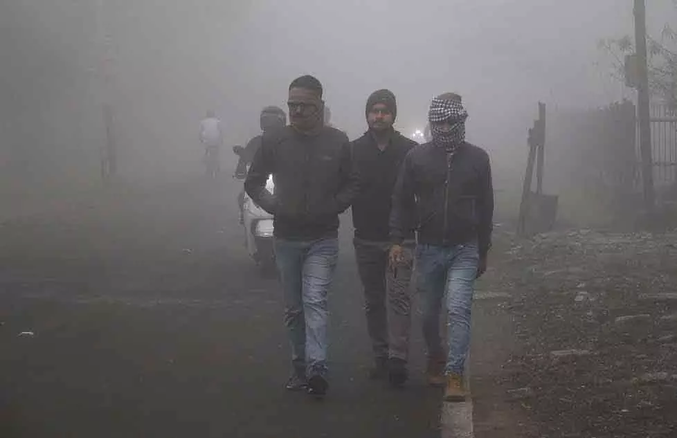 MP : ग्वालियर, मुरैना, छतरपुर समेत कई जिलों में तापमान 10°C से नीचे जाने से राज्य में शीतलहर MP : ग्वालियर, मुरैना, छतरपुर समेत कई जिलों में तापमान 10°C से नीचे जाने से राज्य में शीतलहर