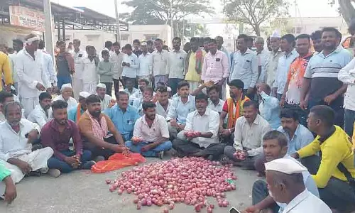 प्याज की कीमत में गिरावट: किसानों का विरोध