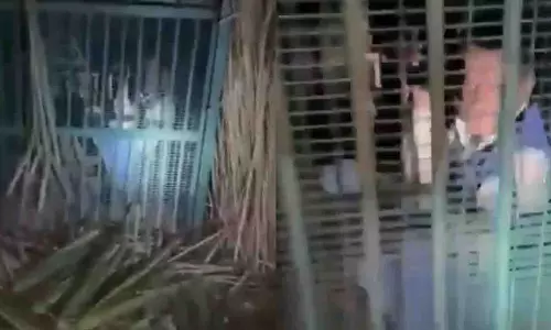 Bahraich: बकरी चुराने गया व्यक्ति तेंदुए के पिंजरे में जा फँसा Bahraich: बकरी चुराने गया व्यक्ति तेंदुए के पिंजरे में जा फँसा