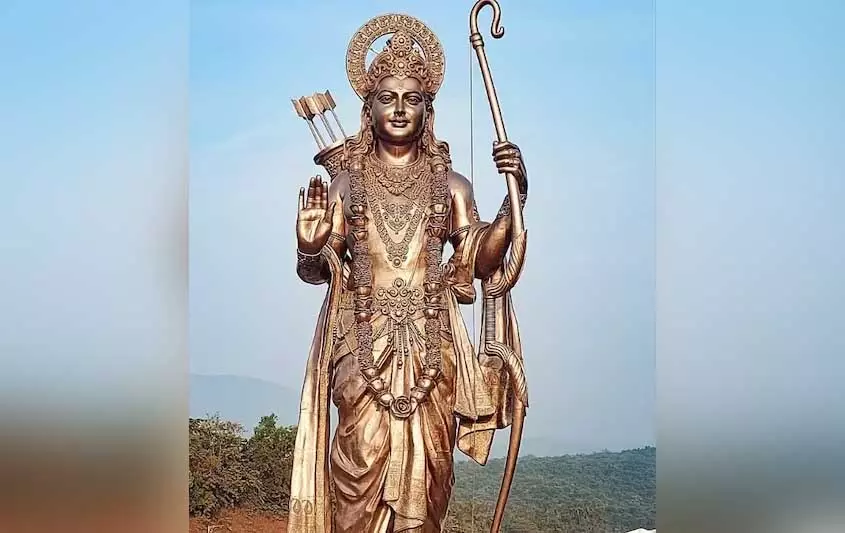 भगवान श्रीराम की 77 फीट ऊंची विश्व की सबसे बड़ी प्रतिमा का अनावरण, स्टैच्यू ऑफ यूनिटी से है खास कनेक्शन भगवान श्रीराम की 77 फीट ऊंची विश्व की सबसे बड़ी प्रतिमा का अनावरण, स्टैच्यू ऑफ यूनिटी से है खास कनेक्शन