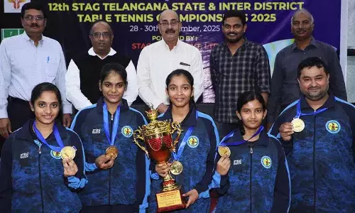 Hyderabad, रंगा रेड्डी तेलंगाना स्टेट टेबल टेनिस चैंपियनशिप में चमके Hyderabad, रंगा रेड्डी तेलंगाना स्टेट टेबल टेनिस चैंपियनशिप में चमके