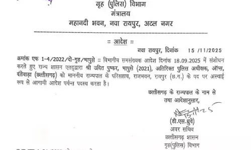 IPS उदित पुष्कर अब राजभवन में तैनात, न‌ए एडीसी नियुक्त किए गए