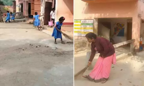 Balasore स्कूल में झाड़ू लगाते छात्रों का वीडियो वायरल, विरोध प्रदर्शन शुरू