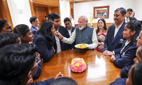 PM नरेंद्र मोदी ने पहली बार दृष्टिबाधित महिला टी20 विश्व कप जीतने पर टीम इंडिया की सराहना की PM नरेंद्र मोदी ने पहली बार दृष्टिबाधित महिला टी20 विश्व कप जीतने पर टीम इंडिया की सराहना की
