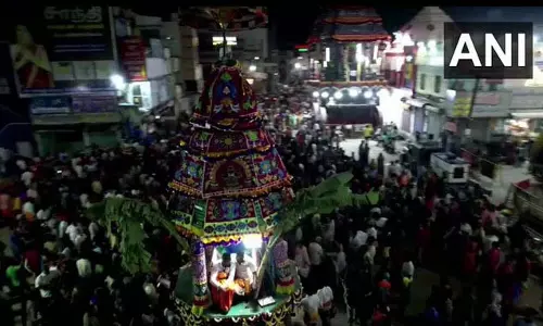 उत्सव का भव्य जुलूस: अननामलैयार रथ के दर्शन को उमड़ी भक्तों की भीड़