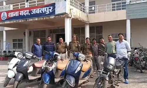 MP : जबलपुर पुलिस ने गाड़ी चोरी करने वाले गैंग का भंडाफोड़ किया; 4 गिरफ्तार, 6 बाइक बरामद