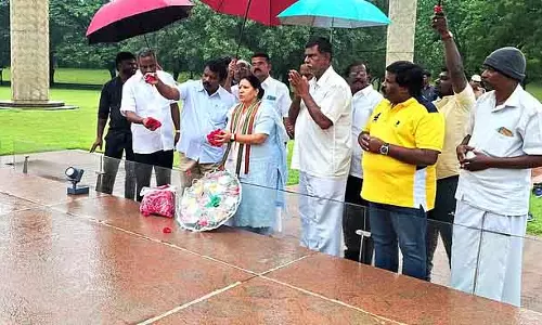 Tamil Nadu : कांग्रेस पार्टी ने राजीव गांधी स्मारक पर श्रद्धांजलि अर्पित की