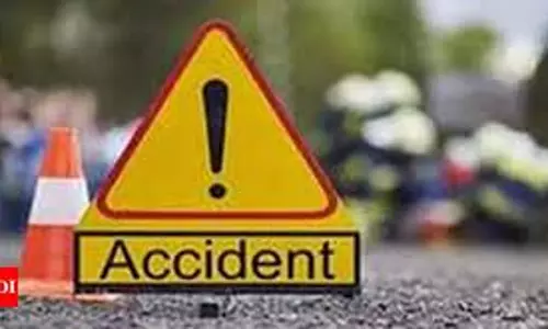 मालकपेट में तेज़ रफ़्तार टिपर ट्रक की वजह से कई गाड़ियों की टक्कर