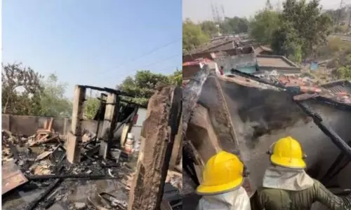 रायपुर : शॉर्ट सर्किट से घर में लगी आग, गैस सिलेंडर फटे