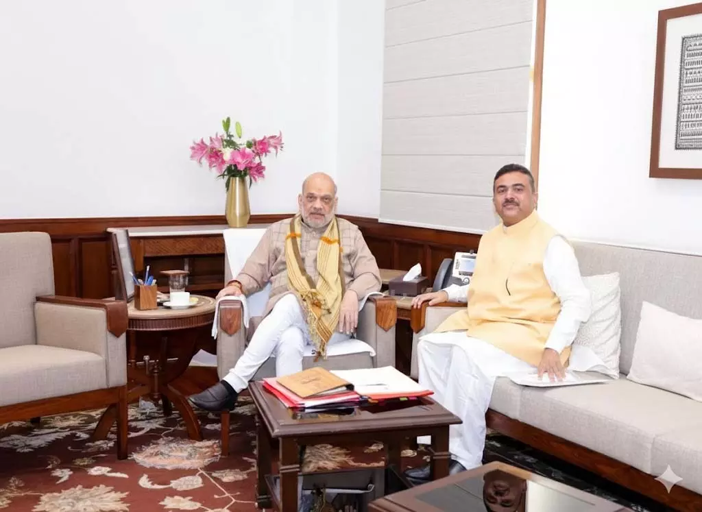 गृह मंत्री अमित शाह से सुवेंदु अधिकारी की अहम मुलाकात गृह मंत्री अमित शाह से सुवेंदु अधिकारी की अहम मुलाकात