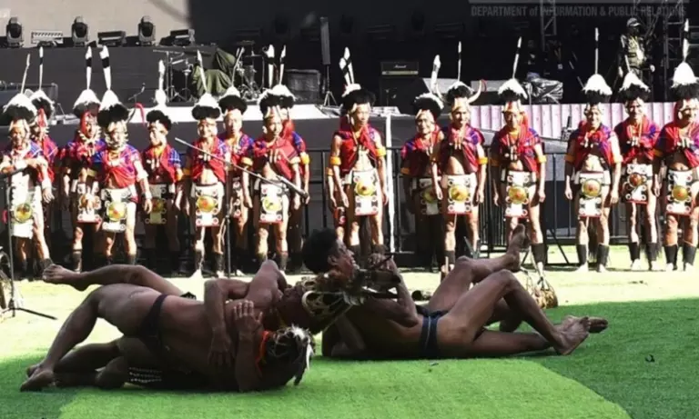 Nagaland: हॉर्नबिल फेस्टिवल में आयरिश आर्ट इंस्टॉलेशन ‘दानू’ का प्रदर्शन Nagaland: हॉर्नबिल फेस्टिवल में आयरिश आर्ट इंस्टॉलेशन ‘दानू’ का प्रदर्शन