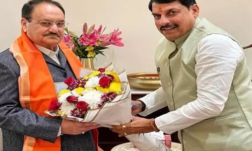 Bhopal: मुख्यमंत्री यादव की केंद्रीय स्वास्थ्य मंत्री नड्डा से मुलाकात Bhopal: मुख्यमंत्री यादव की केंद्रीय स्वास्थ्य मंत्री नड्डा से मुलाकात