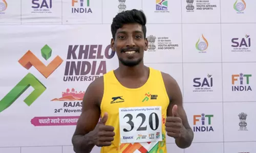 शिंटोमोन ने KIUG 110m हर्डल्स रिकॉर्ड तोड़ा, कोच का दांव रंग लाया शिंटोमोन ने KIUG 110m हर्डल्स रिकॉर्ड तोड़ा, कोच का दांव रंग लाया