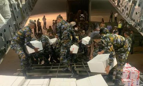 ऑपरेशन सागर बंधु: IAF ने 65 टन बेली ब्रिज को कोलंबो पहुंचाया ऑपरेशन सागर बंधु: IAF ने 65 टन बेली ब्रिज को कोलंबो पहुंचाया