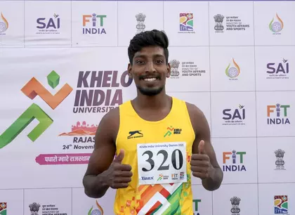 शिंटोमोन ने KIUG 110m हर्डल्स रिकॉर्ड तोड़ा, कोच का दांव रंग लाया शिंटोमोन ने KIUG 110m हर्डल्स रिकॉर्ड तोड़ा, कोच का दांव रंग लाया