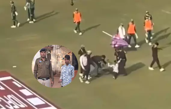 विराट कोहली का फैन गिरफ्तार, कल मैच के दौरान तोड़ा था सुरक्षा घेरा विराट कोहली का फैन गिरफ्तार, कल मैच के दौरान तोड़ा था सुरक्षा घेरा