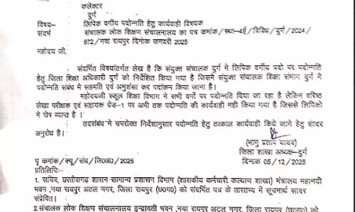 स्कूल शिक्षा विभाग में लिपिक वर्गीय पदोन्नति के लिए कार्यवाही विषयक ज्ञापन