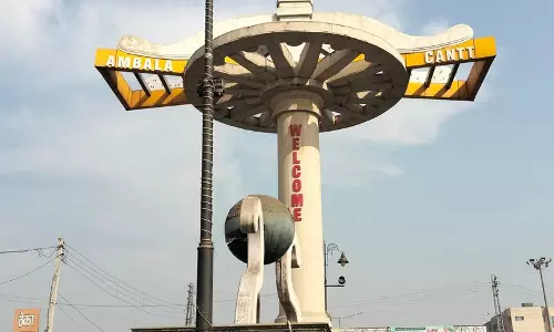 Haryana : अंबाला वेलकम गेट निर्माण की गुणवत्ता पर सवाल उठाए गए