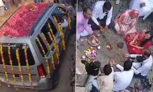 Amreli में 15 साल पुरानी कार का अंतिम संस्कार, वीडियो हुआ वायरल