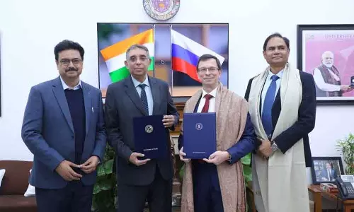DU और Russian यूनिवर्सिटी ने स्पेस मिरर लैब बनाने के लिए हाथ मिलाया। DU और Russian यूनिवर्सिटी ने स्पेस मिरर लैब बनाने के लिए हाथ मिलाया।