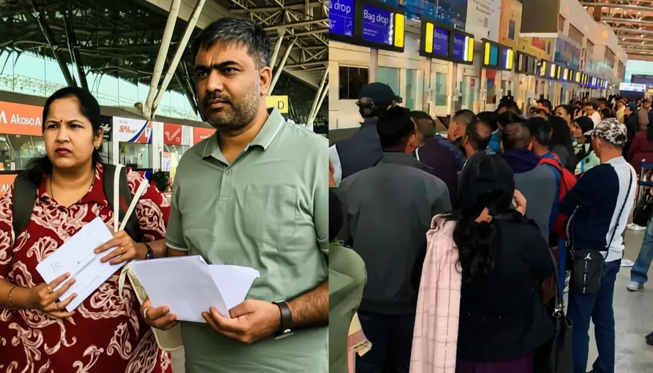 IndiGo संकट: भुवनेश्वर हवाई अड्डे पर फंसे परिवार, लापता सामान में फंसी जरूरी दवाएं IndiGo संकट: भुवनेश्वर हवाई अड्डे पर फंसे परिवार, लापता सामान में फंसी जरूरी दवाएं