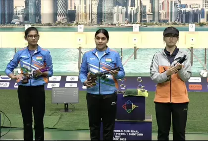 ISSF वर्ल्ड कप में भारत ने बनाया इतिहास, सुरुचि-संयम की गोल्ड-सिल्वर जोड़ी ISSF वर्ल्ड कप में भारत ने बनाया इतिहास, सुरुचि-संयम की गोल्ड-सिल्वर जोड़ी
