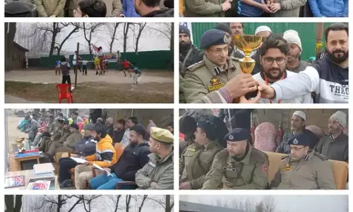 हाजिन में Bandipora पुलिस द्वारा आयोजित वॉलीबॉल टूर्नामेंट संपन्न हुआ।