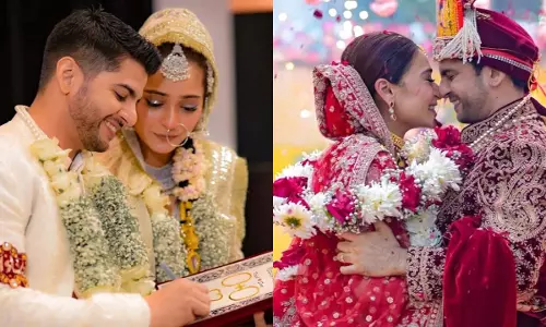 Sara Khan और कृष पाठक ने पारंपरिक समारोह में शादी कर ली