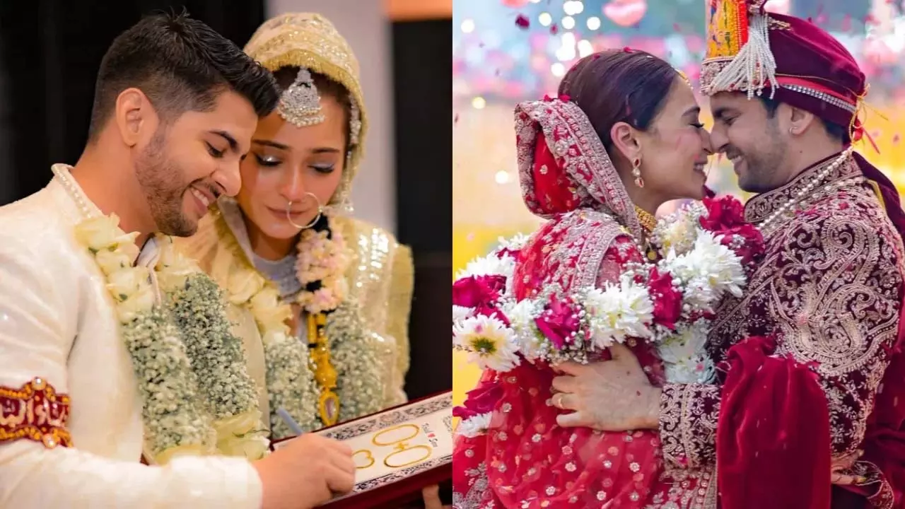 Sara Khan और कृष पाठक ने पारंपरिक समारोह में शादी कर ली Sara Khan और कृष पाठक ने पारंपरिक समारोह में शादी कर ली
