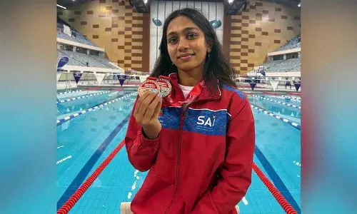 Hyderabad की रित्विका ने दुबई में 28वें स्पीडो इनविटेशनल में सिल्वर और ब्रॉन्ज मेडल जीता