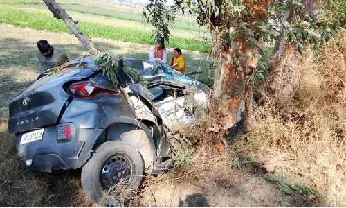Jhajjar में पेड़ से कार टकराने से दो लोगों की मौत